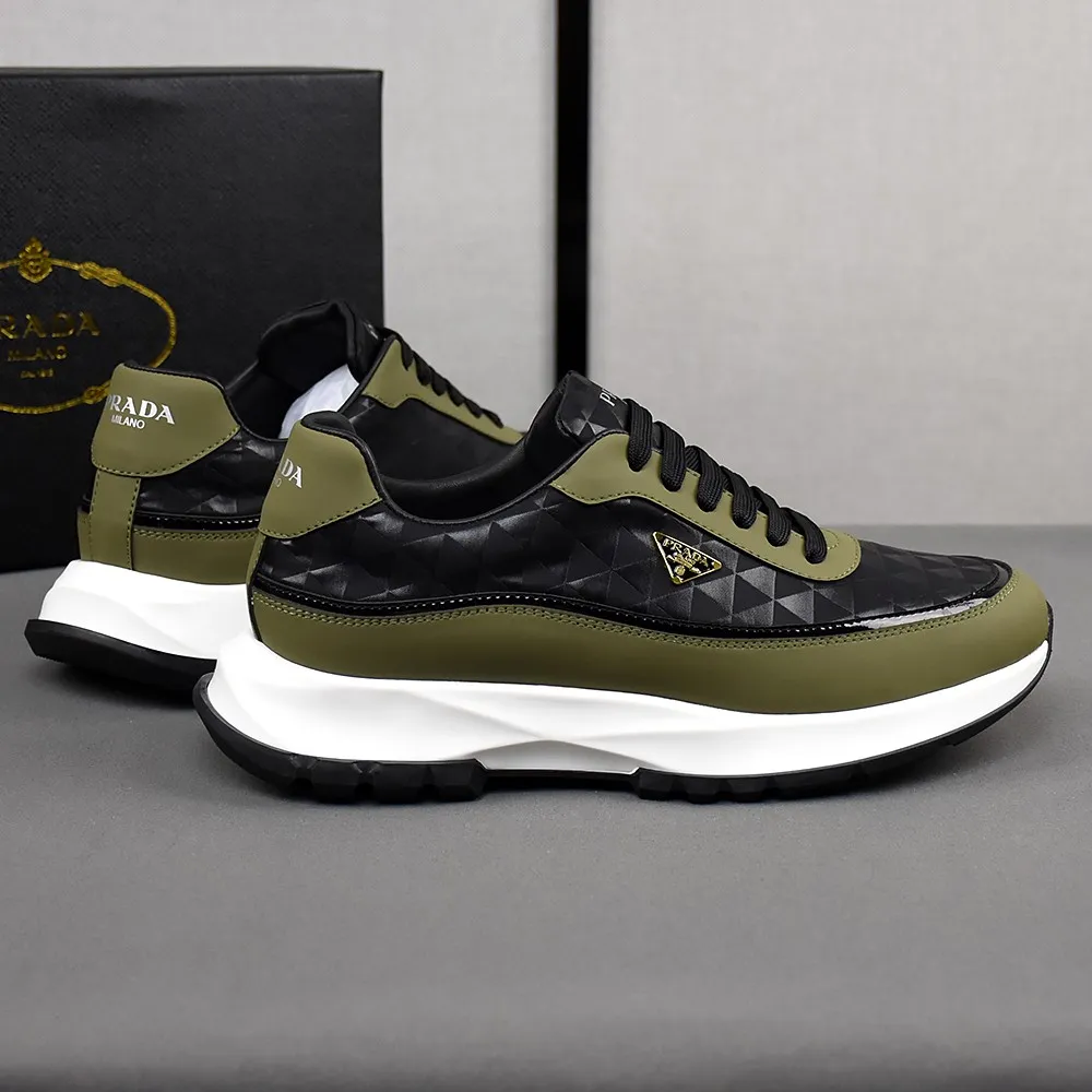 PP440👟👟👟[PRADA-Prada] boutique series. The upper is made of first-layer cowhide, sheepskin lining, and an ultra-light soft elastic PU outsole. Men's size 38-44 (45 custom-made) (just choose according to your usual wearing size).